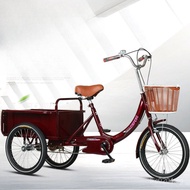 Pedal Bicycle Elderly Pedal Tricycle Elderly Three-Wheel Shopping Cart Leisure Truck Manned Adult Ma