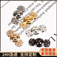 Hanfu Child-Mother Buckle Cloud Head Auspicious Cloud Metal Plate Buckle Stand-Up Collar Shawl Cloud