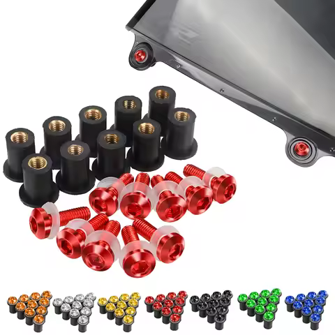 5mm 10PCS Windshield Deflectors Bolts For Honda CBR125R CBR150R CBR250R CBR300R CBR250RR CBR400R CBR