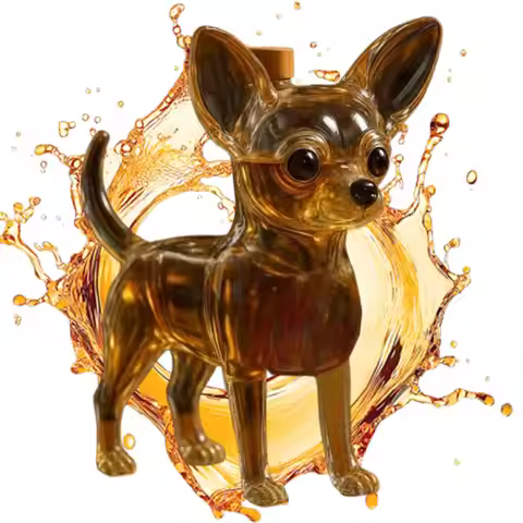 Glass Decanter Dog Glass Bottle Whiskey Decanter Storage Container Home Decor For Wine Tequila Bourb