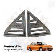 SEGITIGA KARBON CERMIN PINTU PROTON WIRA 2pcs /Proton Wira Rear Side 3D Carbon Window Triangle