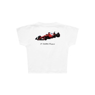 COUNTDOWN Baby Tees Crop F1 Ferrari v2 2025 Livery Tshirt - White Woman