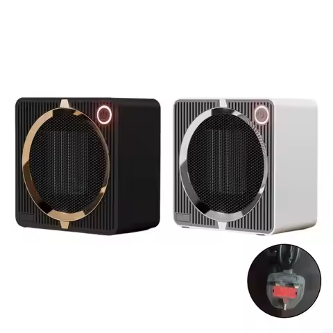 W8KC 500W PTC Ceramic Heater With Overheating Protective For Home Office Desk Bedroom Camping Portab
