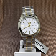 [Original] Seiko 5 SNKL47K1 Automatic Two Tone Gold Silver Stainless Steel Analog Men Watch