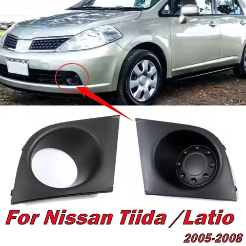 For Nissan Tiida Latio 2005 2006 2007 2008 Car Front Bumper Left Right Fog Lamp Decorate Frame Cover