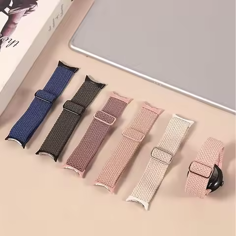 Strap for pixel watch band Smartwatch Accessories Elastic Adjustable Braided Nylon belt bracelet cor