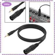 Miffer XLR to 3.5mm Mini Jack Cable XLR Male Connector 3.5 mm to 3-pin XLR Cable for Recording Studi
