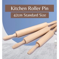 42cm Premium Log Rolling Pin Set for Baking and Pasta Making Natural Beechwood Dough Roller Ideal fo