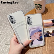 Phone Case for Oppo Reno11 Pro 11F Back Cover Classic Silicone Soft Clear with Coin Purse Dustproof for Oppo Reno 11F 11 Pro Cover Cases