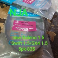 NEWEST FAN VAN V BELT FAN STRAP 5PK835 NEW BALENO SWIFT SX4 1.5CC 5PK-835