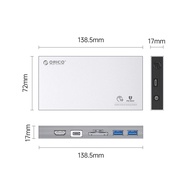 กล่องใส่ SSD USB ฮับกับ NVMe แบบ9 In 1 Type C USB3.2ชาร์จแท่นวางมือถือ10Gbps RJ45อุปกรณ์แปลง TF
