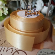 Ribbon Satin Plain Color Width 1.5 Inches (Half Inches) x Length 1 Yard (Cut To 90cm)