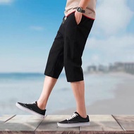 Korean Style 3/4 Pants Men Shorts Breathable Outdoor Three Quarter Pants Casual Men Cropped Pants
