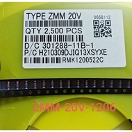 (Combo of 10) Zener Diode ZMM20 SMD 1206 LL34 cylindrical glass tube Zener Diode 20V 0.5A (Combo)