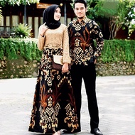 Gamis Batik Couple / Gamis Brokat Couple Kemeja Batik - Batik Couple 2564