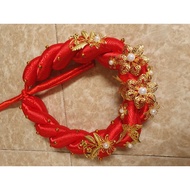 Double twisted veil with metal flowers, headband, CNY Veil Pengantin Veil Nikah Crown Cantik Veil La