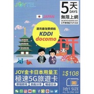 JOYTEL - DOCOMO 金卡 5G 日本 5天/5GB - JOYTEL-5D