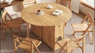 實木圓形摺疊餐桌1400mm直徑