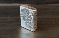 ONE*$1~日系*ZIPPO* Dragon《霸龍 》3面連續加工*鍍銀/蝕刻*編號:2SI-3DR