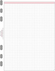 Chronoplan 50304 A5 Squared Calendar Refill Inserts (A5 Size, 50 Squared Sheets with Universal Punch
