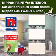Nippon Paint EasyWash Interior collection  5 Liter Snow White 1002P / Peach Pinch 1022P / Spoonbread