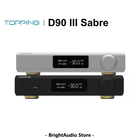 TOPPING D90 III Sabre Hi-Res Audio Fully Balanced HIFI DAC Dual ESS9039SPRO Bluetooth 5.1 MQA PCM768