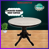 Vedourstyle Round Cafe Table /Rubber Wood Dining Table /Restaurant Solid Wood Table /Office Discussi