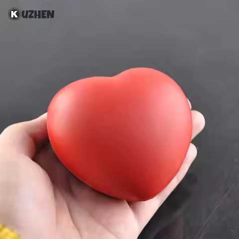 Heart Shaped Exercise Stress Relief Squeeze Elastic Rubber Soft Foam Ball Heart Shaped Stress Relief
