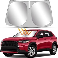 YEGZA Car Sun Shade for Toyota Corolla Cross 2022 2023 2024 Hybrid Auto Interior Accessories Foldable Sunshade Windshield Visor Cooler Protector Front Windows Cover Shield (Not for Corolla)