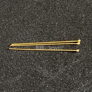Head Pin Sterling Silver 925 HP45 Gold Plated Gold Plated Silver Safety Pin