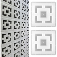 Colingmill 2 Pack Concrete Breeze Brick Molds 11.81'' Double Square Cement Furniture Hollow Brick Mo