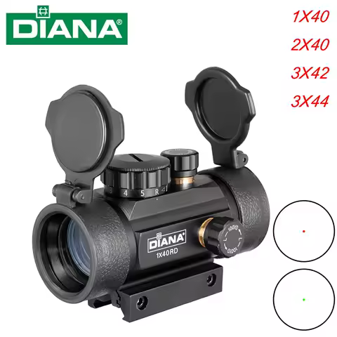 DIANA 1X40 2X40 3X42 3X44RD Tactical Hunting Red Green Dot Sight Scope Optics Riflescope Fit 11/20mm
