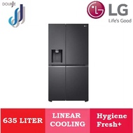 LG Net 635L GCL257CQEL Side-by-Side Refrigerator with UVnano® Water Dispenser in Matte Black Finish Fridge
