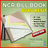 Printing 3 ply NCR Receipt Book/ Buku Resit / Buku Resit Rasmi 203x110mm Bill Book | Voucher Book | 