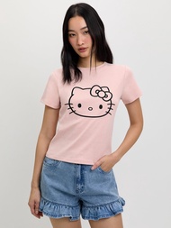 Pomelo. ♥ Hello Kitty เสื้อทีเชิ้ตปักลาย / Pomelo. ♥ Hello Kitty Embroidered Tee