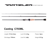 TRAVLER Spinning Casting Fishing Rods 1.68m 2.28m 2.10m  Carbon UL/L/M/ML Power MF Action Baitcastin