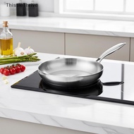 ️TT ️ Frying Pan 410 Stainless Steel Frying Pan Uncoated Fry Pan For Daily Cooking PH