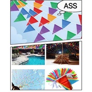 Fiesta Colorful 3M Plastic Banderitas Waterproof Outdoor Party Decoration Party Supply Flag Banner