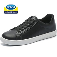 Scholl North Star รองเท้าผ้าใบแบบผูกเชือก รองเท้าผ้าใบแฟชั่น สนีกเกอร์ สำหรับผู้ชาย สีขาว 8201052 สีดำ