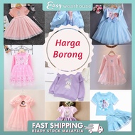 EASY WEARHOUSE Harga Borong Elsa Dress Frozen Dress Baju Raya 2023 Stella Lou Dress Sweater Baju Budak Perempuan Murah
