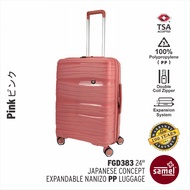 SAMEL 24" FGD 383 JAPANESES CONCEPT EXPANDABLE ANTI THEFT ZIPPER PP LUGGAGE