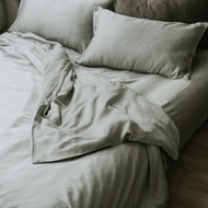 100% TENCEL天絲床包四件組 － 沏霧灰(60支)_(設計館特價)