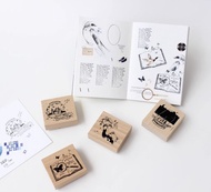 草莓浣熊 木製手帳印章