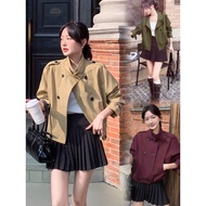 baao Stylish Short buttons Trench Coat Jacket Winter Coat Woman