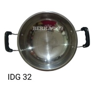 Concave Frying Pan Non-Stick STAINLESS Frying Pan/IND Number 32