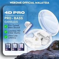 REMAX Professional 4D Super Bass TWS Earbud With Mic Wireless Bluetooth Android Stereo Earbuds WKC2