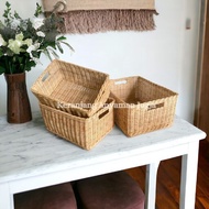 Rattan Recta Basket / Rattan Storage / Rattan Box / Rattan Woven Storage Basket