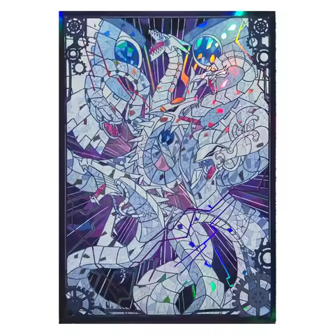 63x90mm 60PCS Holographic Card Sleeves YUGIOH Card Sleeves Illustration Anime Protector Card Cover f