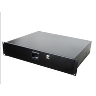 2U Black Rack Drawer with Slam Latch and Key Lock Part No. 3232LK