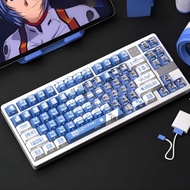 Ayanami Rei Asuka PC Transparent Cherry Key Cap Anime Secondary Key Cap Set for Mechanical Keyboard 